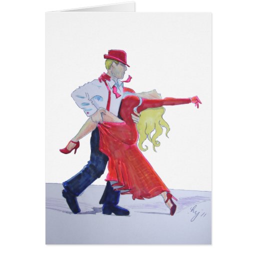 Jason Donovan Kristina Rihanoff Foxtrot Cartoon Greeting Cards