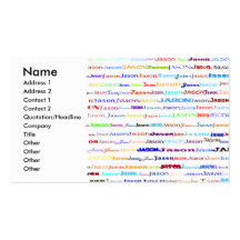 Jason Text Design II Profile/Business Card