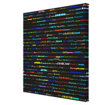 Jason Text Design II Wrapped Canvas Gallery Wrap Canvas