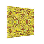 Jaune abstrait de motif toile tendue sur châssis