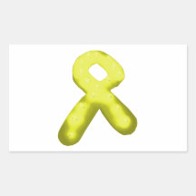 Jaune/bougie de ruban conscience d'or autocollants