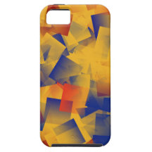 Jaune de papier de chaos, bleu, caisse cubique rou coque iPhone 5 Case-Mate