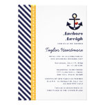 Jaune et invitations nuptiales nautiques de douche