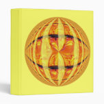Jaune rond de classeur d'or de globe