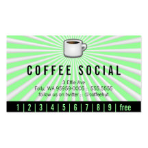 Java Logo Drink Burst Loyalty Business Card Template