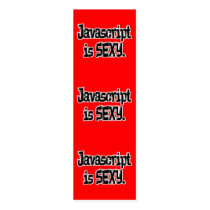 javascript is sexy bookmark business card