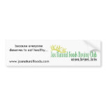 Jax Natural Foods Bumper Sticker 2