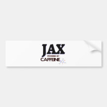 Jax powered by caffeine bumper sticker