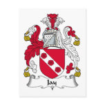 Jay Family Crest postcards