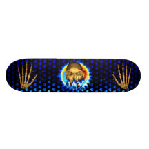 Jay skull blue fire Skatersollie skateboard.