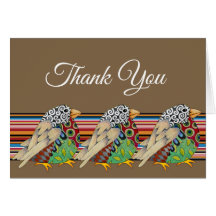 Jazz Birds Thank You Notecard
