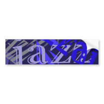 Jazz Blue on Blue Bumper Sticker