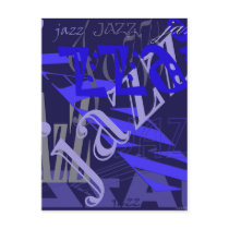 Jazz Blue on Blue Postcards