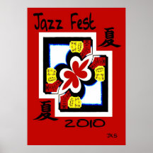 Jazz Fest Kanji Design Poster