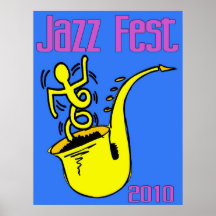 Jazz Fest Sax Poster