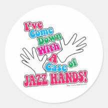 Jazz Hands! Round Sticker