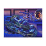 "Jazz In Blues" Musical Instruments Watercolor Postcards
