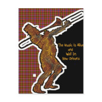 jazz man postcard