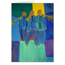 jazz trio greeting card