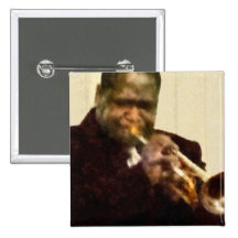 Jazz Trumpeter Button