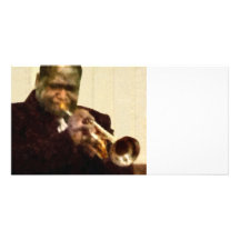 Jazz Trumpeter Customized Photo Card