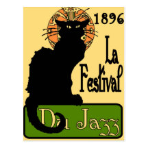 JazzFest Chat Noir 1896 Postcards
