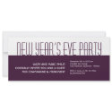 Jazzy deco plum white purple holiday formal party invitations