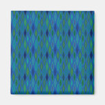Jazzy Diamonds Blue Fridge Magnet