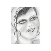 Jazzy Flapper Stretched Canvas Prints
