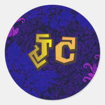 JC jesus christ hiphop by chrisitanstores Round Stickers