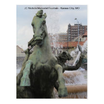 JC Nichols Memorial Fountain Postcard