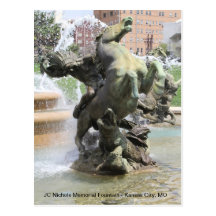 JC Nichols Memorial Fountain Postcard