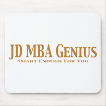 JD MBA Genius Gifts Mousepad