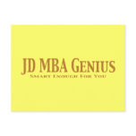 JD MBA Genius Gifts postcards