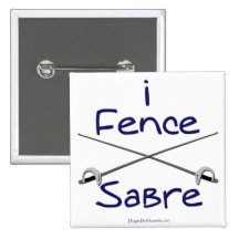 je clôture le sabre (BLEU) Badges Avec Agrafe