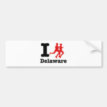 Je cours le Delaware Autocollant Pour Voiture