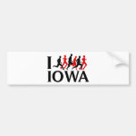 JE COURS L'IOWA AUTOCOLLANT POUR VOITURE