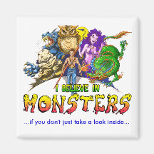 Je crois en monstres magnets pour réfrigérateur