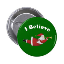 Je crois Père Noël volant Badges Avec Agrafe