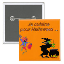 Je cuisine pour Halloween - Pin's