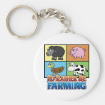 Je cultiverais plutôt ! (agriculteur virtuel) porte-clés
