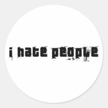 Je déteste des personnes autocollant