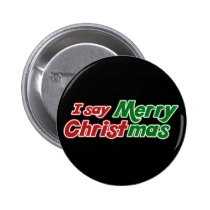 Je dis le Joyeux Noël boutons publicitaires