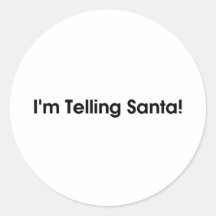 Je dis Père Noël Autocollant Rond
