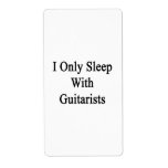 Je dors seulement avec des guitaristes étiquettes d’expédition