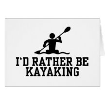 Je Kayaking plutôt Cartes De Vœux
