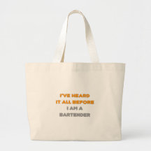 Je l'ai entendu tout avant. Barman Sacs