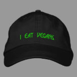 Je mange des végétaliens chapeaux brodés