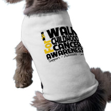 Je marche pour la conscience de Cancer d'enfance Tee-shirt Pour Animal Domestique
