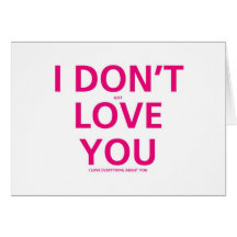 Je ne vous aime pas simplement - carte de Valentin